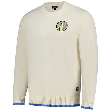 Unisex The Wild Collective Cream Chicago Sky Jacquard Pullover Sweater
