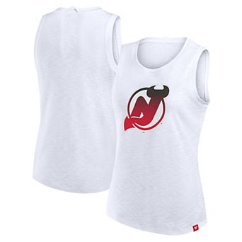 Women's Fanatics White New Jersey Devils Slub Tank Top