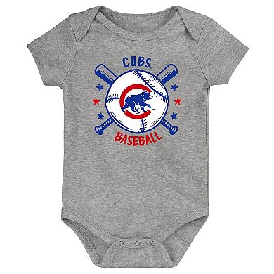 Infant Royal Chicago Cubs Batter Up 3-Pack Bodysuit Set