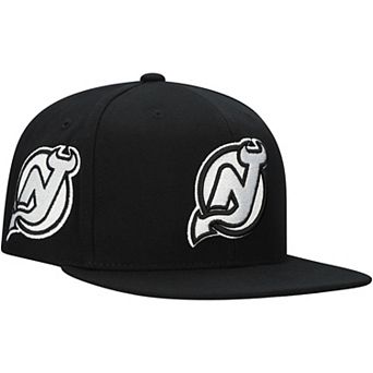 Men's Mitchell & Ness Black New Jersey Devils Team Snapback Hat