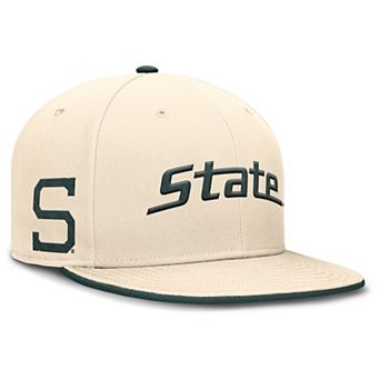 Men's Nike Natural Michigan State Spartans Primetime True Performance Fitted Hat