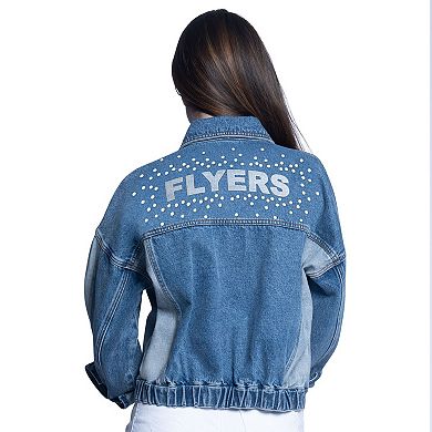Women's G-III Sports by Carl Banks Philadelphia Flyers Buzzer Beater Button-Up Denim Jacket