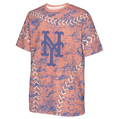Youth Orange New York Mets Slide Score Bold T-Shirt