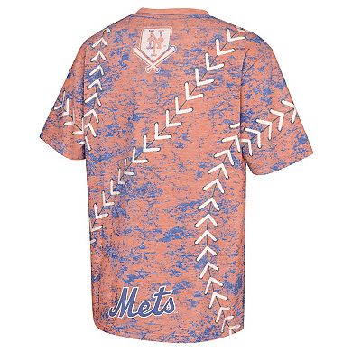 Youth Orange New York Mets Slide Score Bold T-Shirt