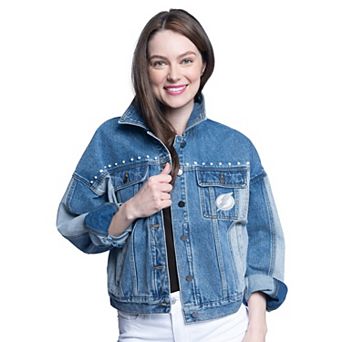 Women's G-III Sports by Carl Banks Tampa Bay Lightning Buzzer Beater Button-Up Denim Jacket