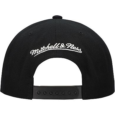 Men's Mitchell & Ness Black New York Rangers Team Snapback Hat