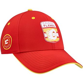 Men's Fanatics Red Calgary Flames Authentic Pro Draft Stretch-Fit Hat