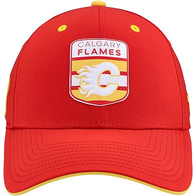 Men's Fanatics Red Calgary Flames Authentic Pro Draft Stretch-Fit Hat