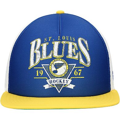 Men's Fanatics Blue/Gold St. Louis Blues Classic Foam Adjustable Trucker Hat
