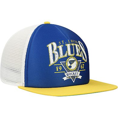 Men's Fanatics Blue/Gold St. Louis Blues Classic Foam Adjustable Trucker Hat