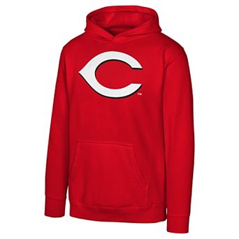 Youth Red Cincinnati Reds Primary Logo Pullover Hoodie