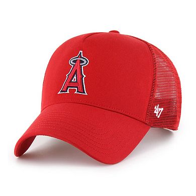 Men's '47 Red Los Angeles Angels Ballpark Offside Adjustable Trucker Hat
