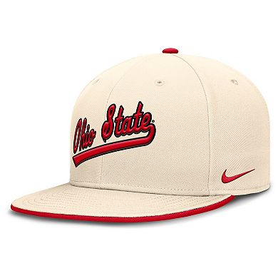 Men's Nike Natural Ohio State Buckeyes 2026 Primetime Natural True Fitted Hat