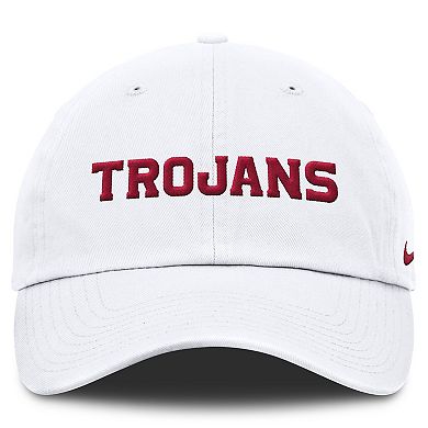 Men's Nike White USC Trojans Core Club Mascot Wordmark Adjustable Hat