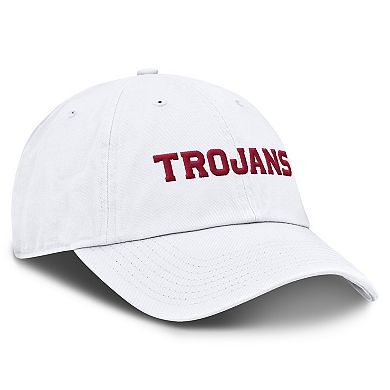 Men's Nike White USC Trojans Core Club Mascot Wordmark Adjustable Hat
