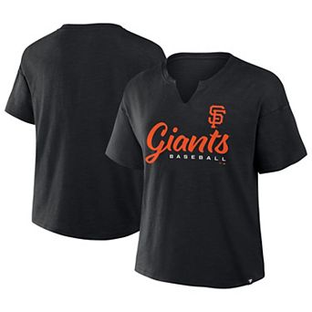 Women's Fanatics Black San Francisco Giants Fan Fave Stadium Slub Boxy T-Shirt