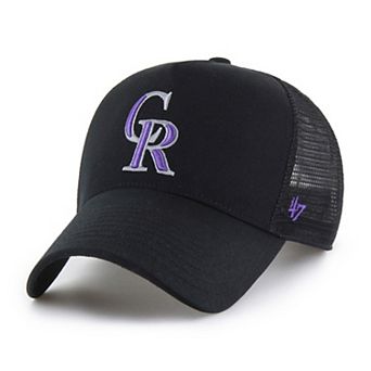 Men's '47 Black Colorado Rockies Ballpark Offside Adjustable Trucker Hat