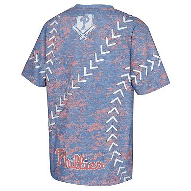 Youth Royal Philadelphia Phillies Slide Score Bold T-Shirt