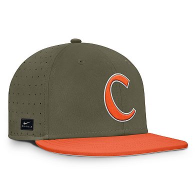 Men's Nike Olive Clemson Tigers On-Field Dugout True Performance Fitted Hat
