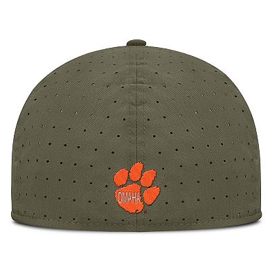 Men's Nike Olive Clemson Tigers On-Field Dugout True Performance Fitted Hat