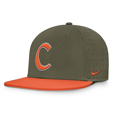 Men's Nike Olive Clemson Tigers On-Field Dugout True Performance Fitted Hat