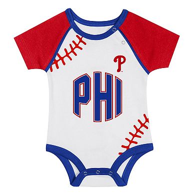 "Newborn & Infant Philadelphia Phillies Tied Up Bodysuit, Bib & Bootie Set"