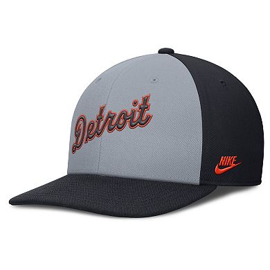 Men's Nike Gray/Navy Detroit Tigers Pro Performance Snapback Hat
