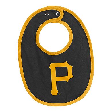 "Newborn & Infant Pittsburgh Pirates Tied Up Bodysuit, Bib & Bootie Set"