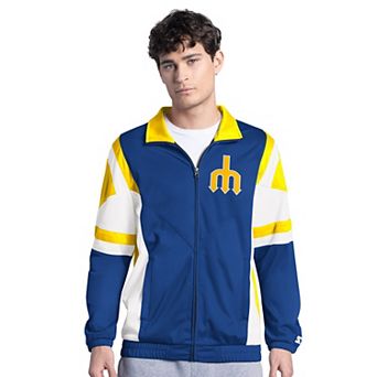 Men's Starter Royal/Gold Seattle Mariners Contender Tricot Full-Zip Track Jacket
