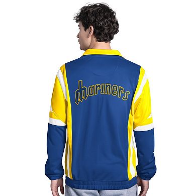 Men's Starter Royal/Gold Seattle Mariners Contender Tricot Full-Zip Track Jacket