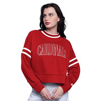 Women's Starter Red St. Louis Cardinals Power Play Cropped Pullover Sweatshirt