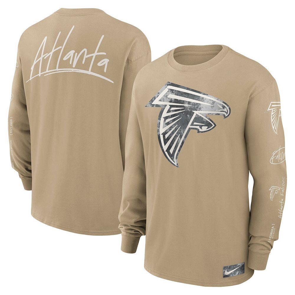Men's Nike Tan Atlanta Falcons Essential Statement Max90 Long Sleeve T ...