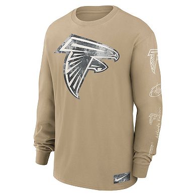 Men's Nike Tan Atlanta Falcons Essential Statement Max90 Long Sleeve T-Shirt