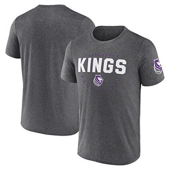 Men's Heather Charcoal Sacramento Kings Block Practice Performance T-Shirt