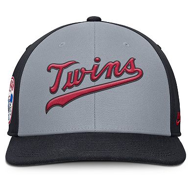 Men's Nike Gray/Navy Minnesota Twins Pro Performance Snapback Hat