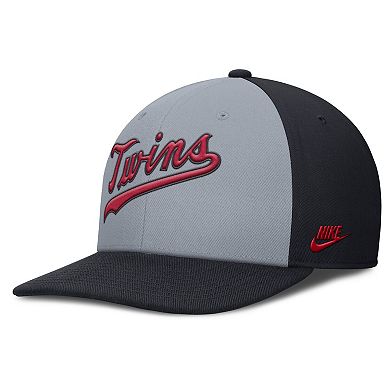 Men's Nike Gray/Navy Minnesota Twins Pro Performance Snapback Hat