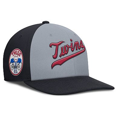 Men's Nike Gray/Navy Minnesota Twins Pro Performance Snapback Hat