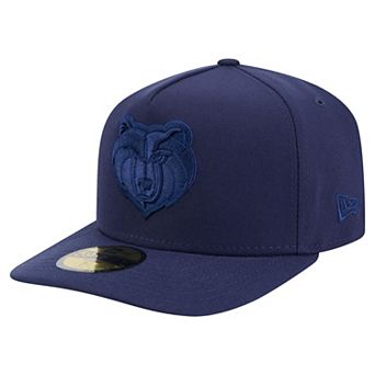 Men's New Era Navy Memphis Grizzlies Colorpack A-Frame Pinch Front 59FIFTY Fitted Hat