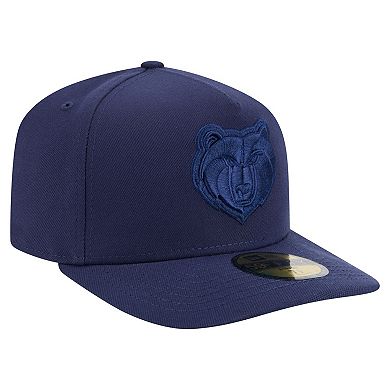 Men's New Era Navy Memphis Grizzlies Colorpack A-Frame Pinch Front 59FIFTY Fitted Hat