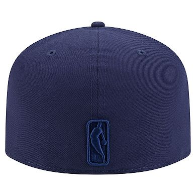 Men's New Era Navy Memphis Grizzlies Colorpack A-Frame Pinch Front 59FIFTY Fitted Hat