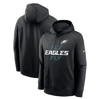 Men's Nike Black Philadelphia Eagles Fly Eagles Fly Club Fleece Pullover Hoodie