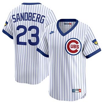 Men's Nike Ryne Sandberg White Chicago Cubs Throwback Cooperstown Collection Limited Jersey