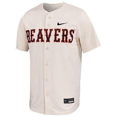 Men's Nike Natural Oregon State Beavers Limited Baseball Jersey