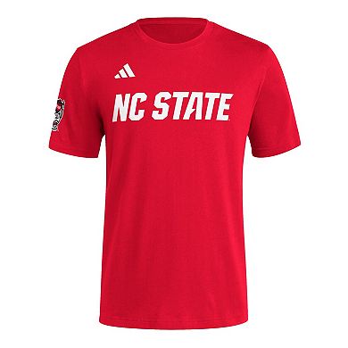 Men's adidas Red NC State Wolfpack Fresh Wordmark T-Shirt