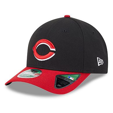 Men's New Era Black/Red Cincinnati Reds Player Replica 9FORTY Adjustable Hat