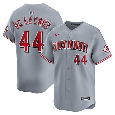 Men's Nike Elly De La Cruz Gray Cincinnati Reds Road Limited Player Jersey