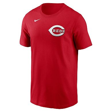 Men's Nike Elly De La Cruz Red Cincinnati Reds Fuse Name & Number T-Shirt