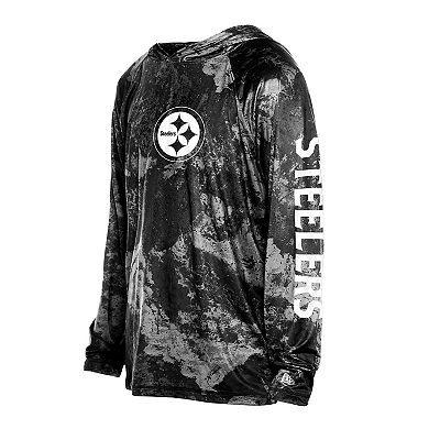 Men's�New Era Black Pittsburgh Steelers RealTree Xtreme Camo Raglan Long Sleeve Hooded Top