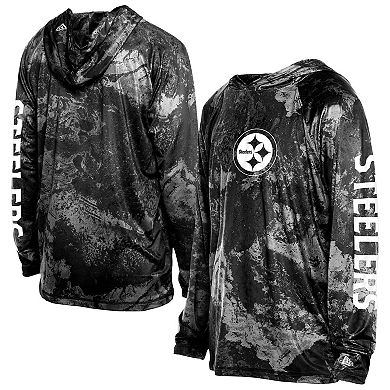 Men's�New Era Black Pittsburgh Steelers RealTree Xtreme Camo Raglan Long Sleeve Hooded Top