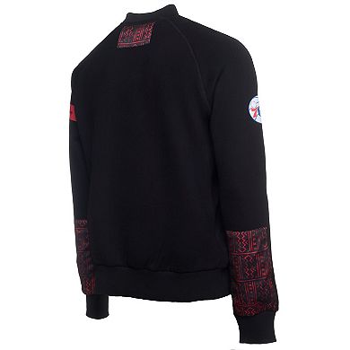 Men's NBA x Two Hype Black Philadelphia 76ers Culture & Hoops Collection Premium Pullover Sweatshirt